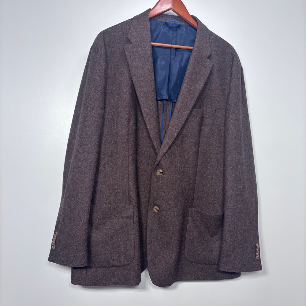 Biltmore Men’s Brown Wool Blend 2-button Blazer Size 50R